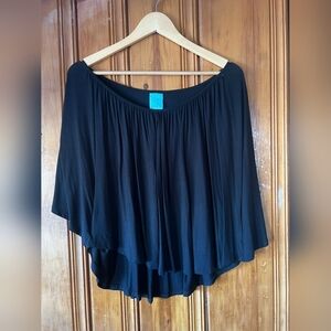 Flowy Black Off-Shoulder Top